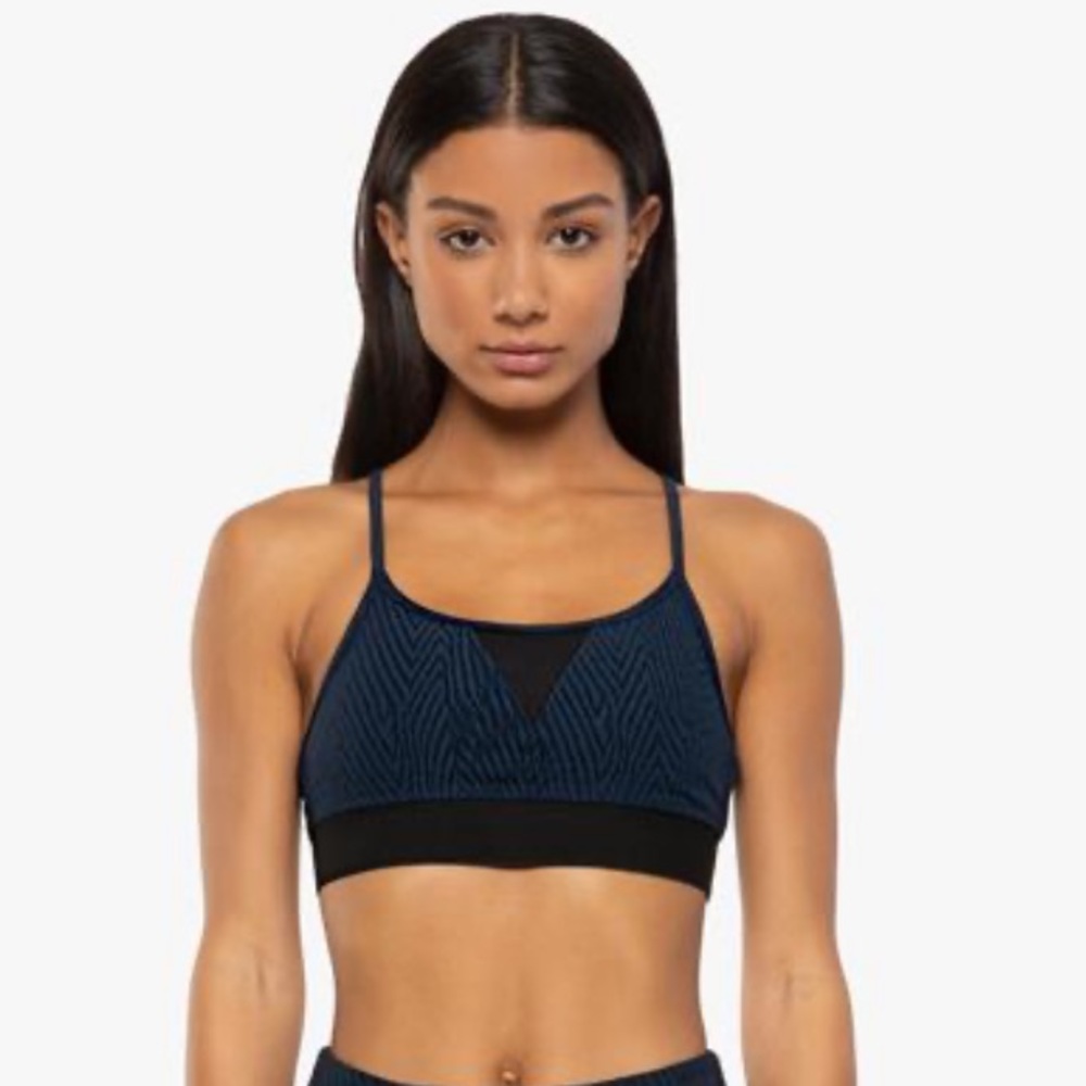 Koral navy blue & black sport bra size S